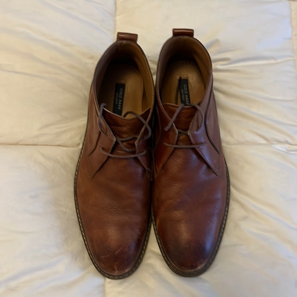 Cole Haan chukka boots. Size 10. Deep brown. Nice used boots.